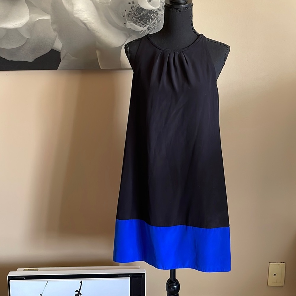 Blue on blue Sack dress